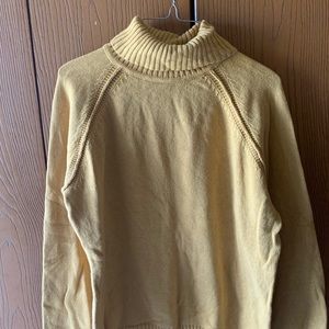 Jeanne Pierre Yellow Turtle Neck Sweater